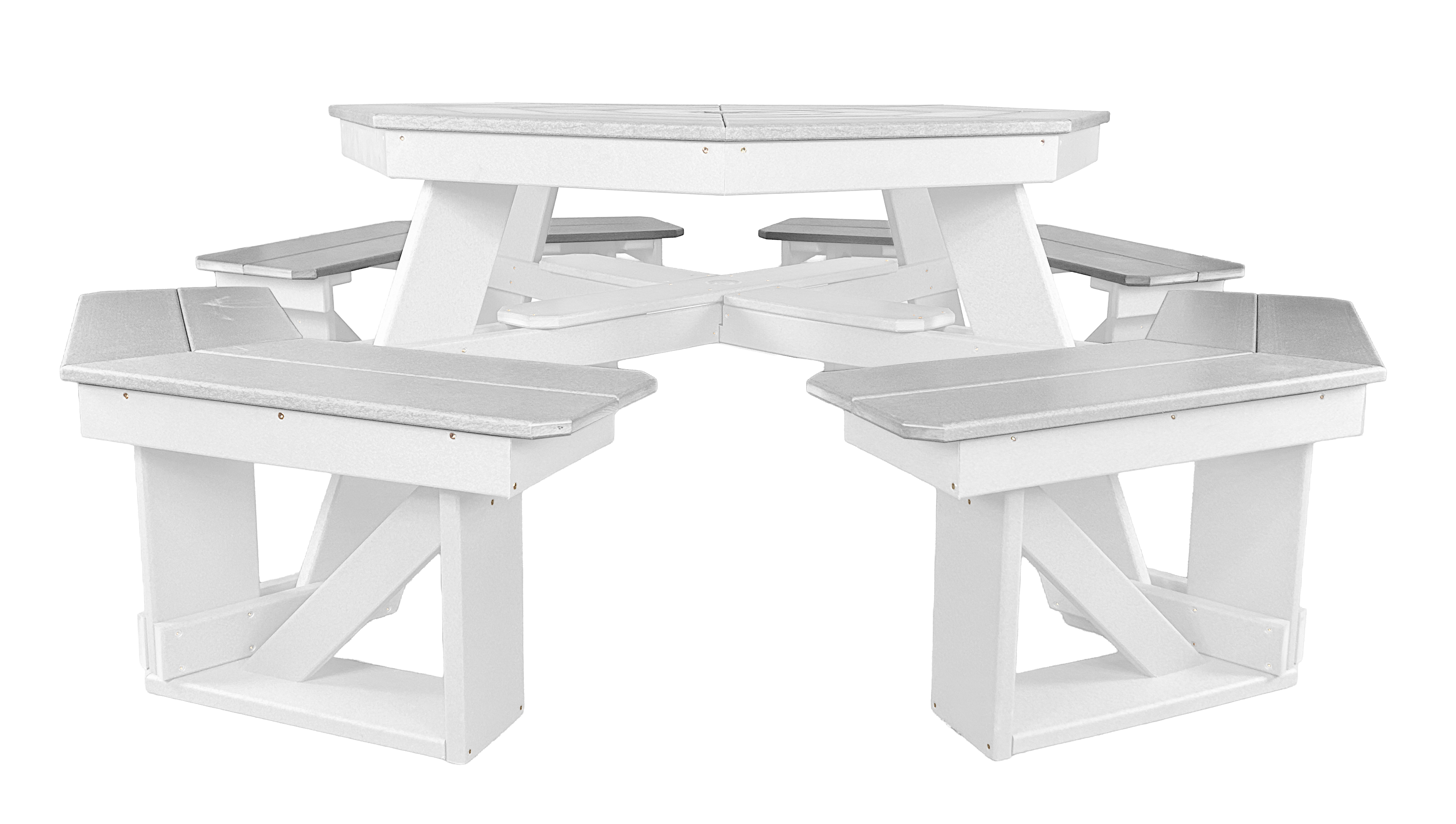 8-Person Hillside Octagon Table With Umbrella Hole & Plug