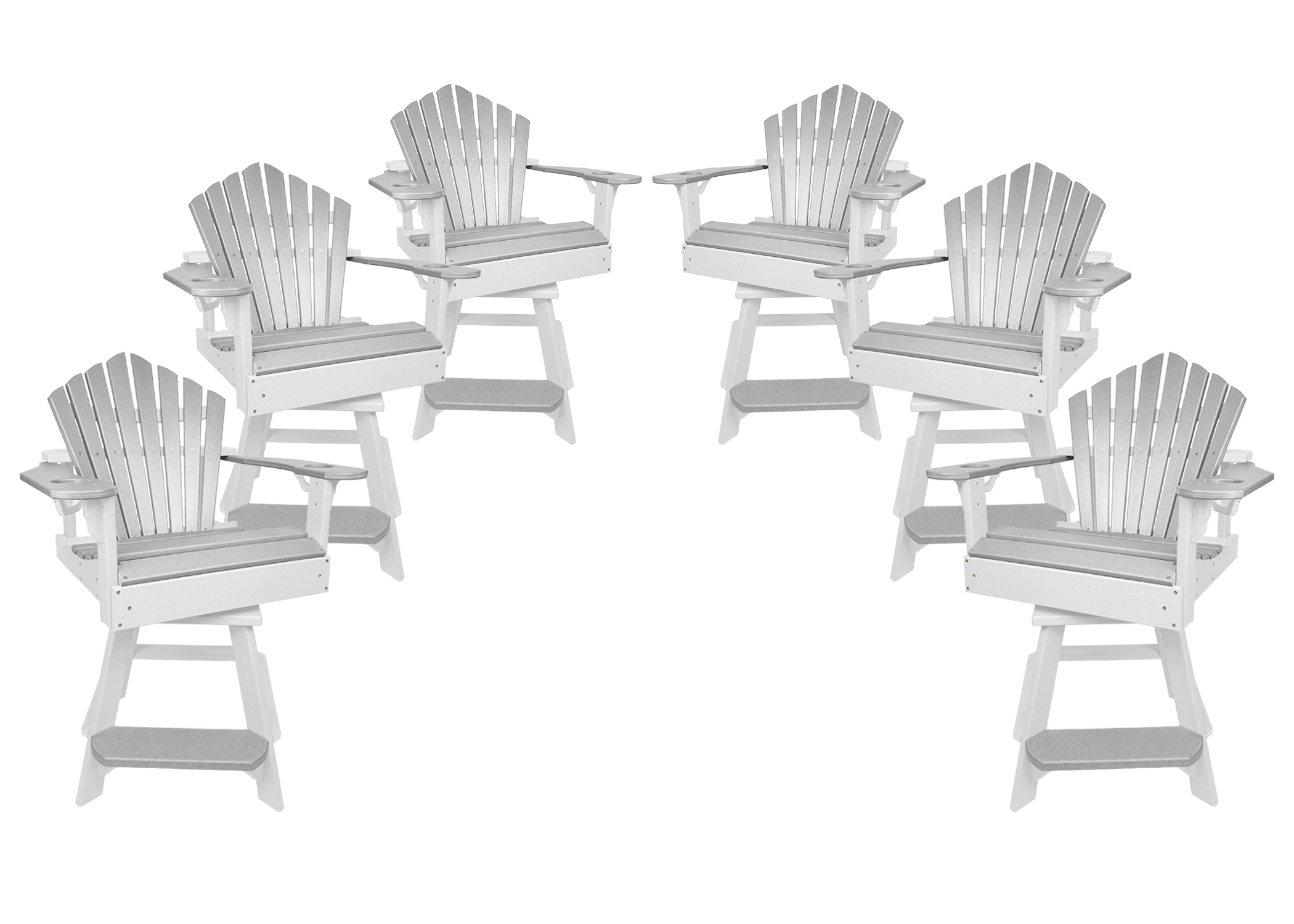 Set of 6 - Bridgewater Swivel Counter Chairs