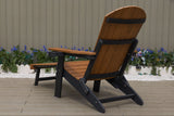 Set of 4 Deluxe King Size Folding Adirondack Chairs with Built in Footrest & Cup/Wine Holders