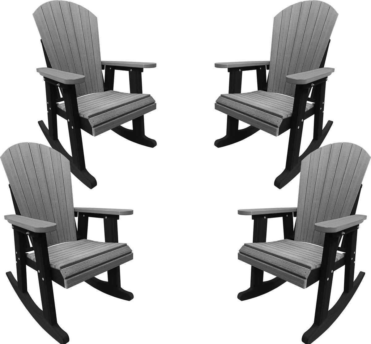 Set of 4 Adirondack Porch Rockers Lakeside Collection