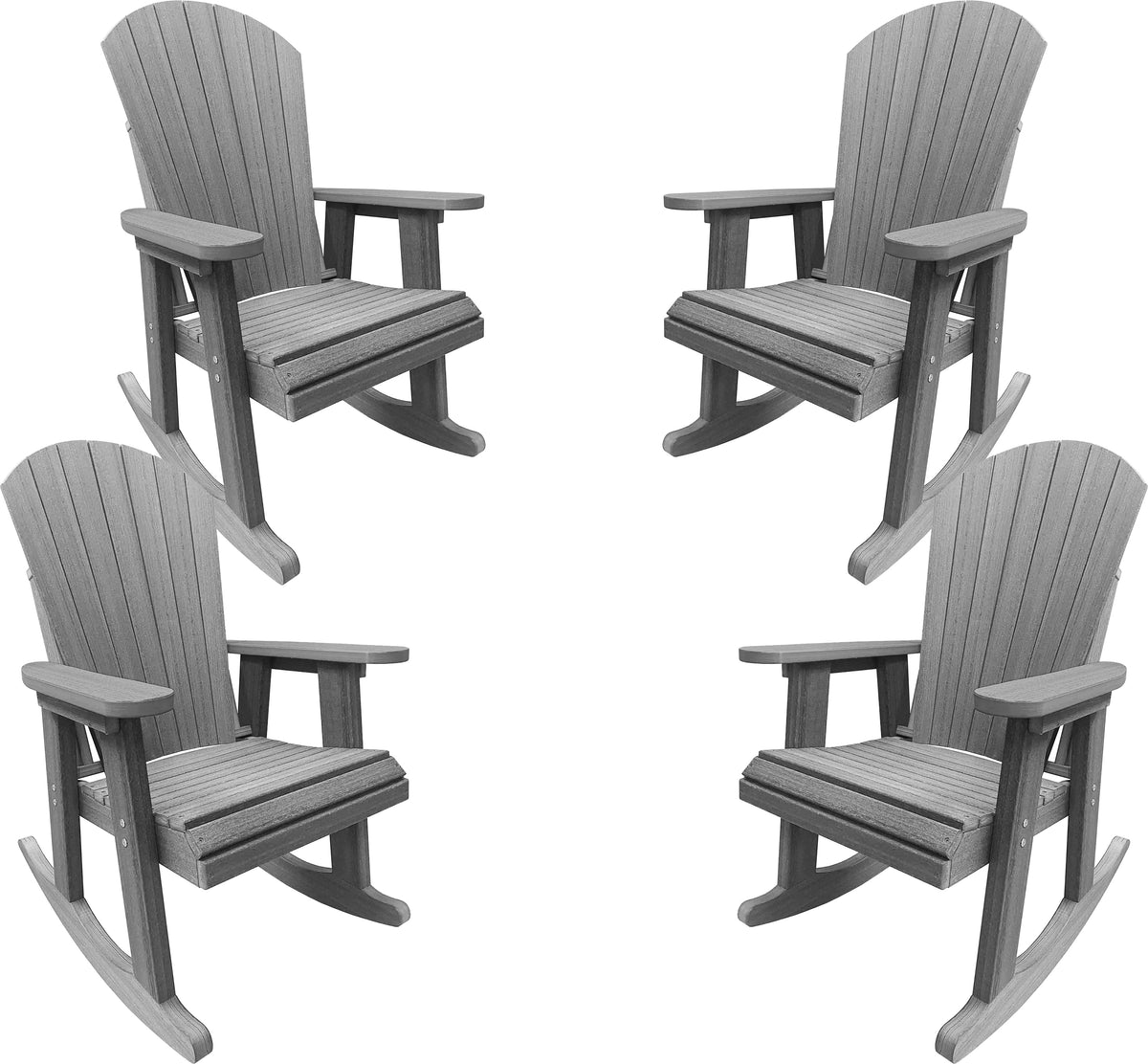 Set of 4 Adirondack Porch Rockers Lakeside Collection