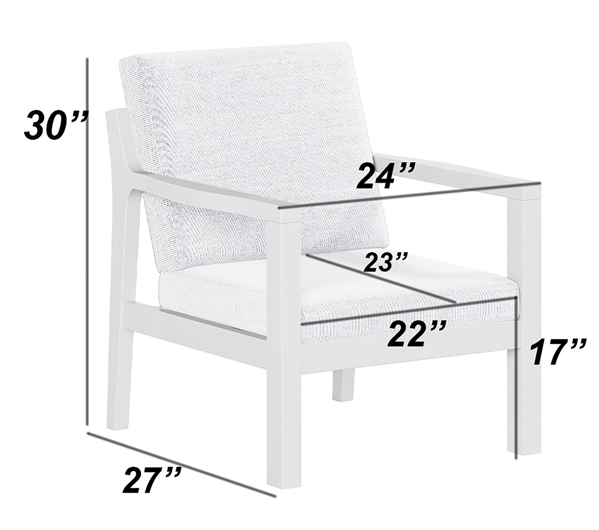 Set of 4 Mayfair Outdoor Lounge Chairs Sunbrella® Fabric