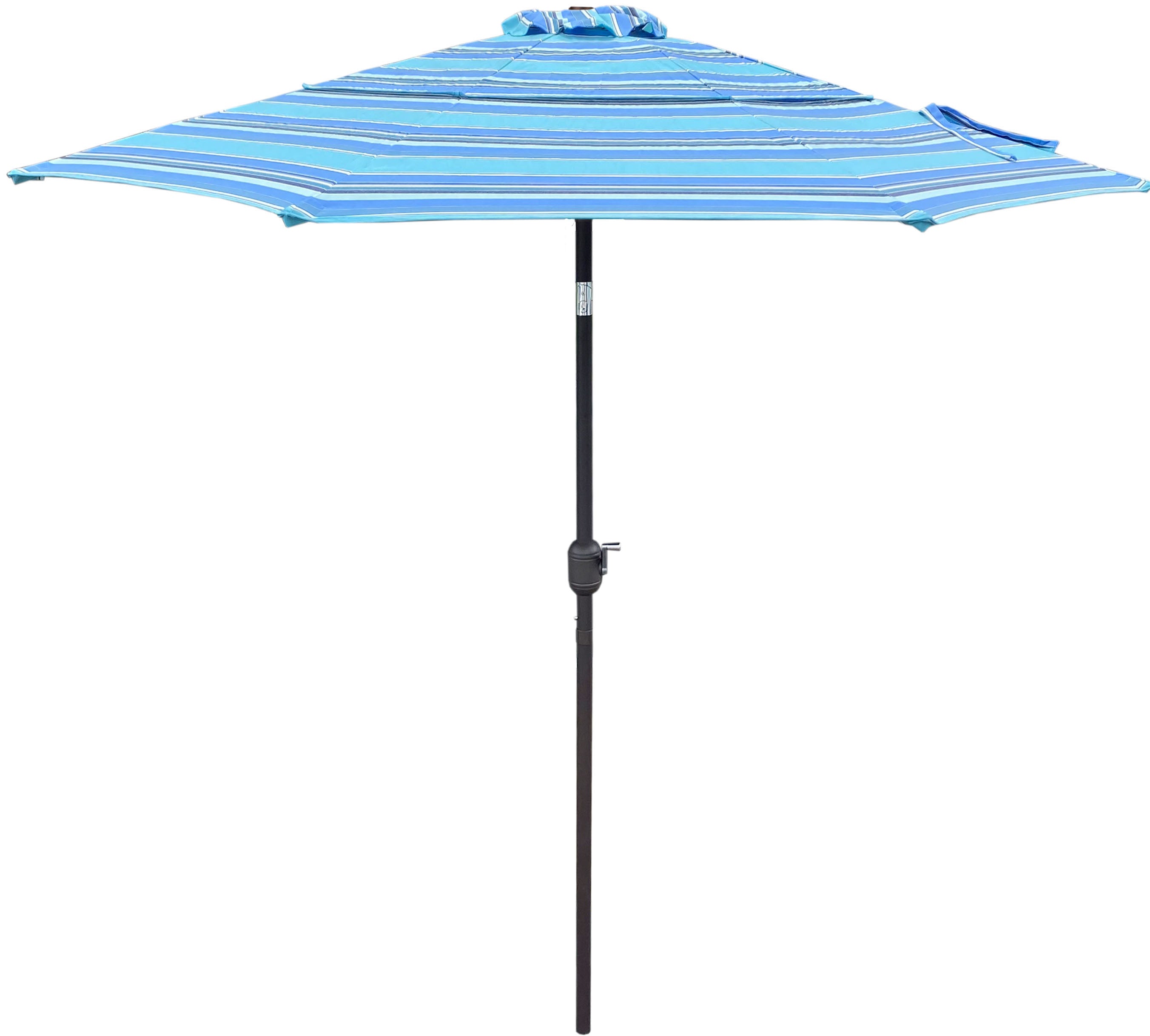 DURAWEATHER POLY® 9'ft Patio Umbrella Push Button Tilt Double Wind Vents Sunbrella Fabrics