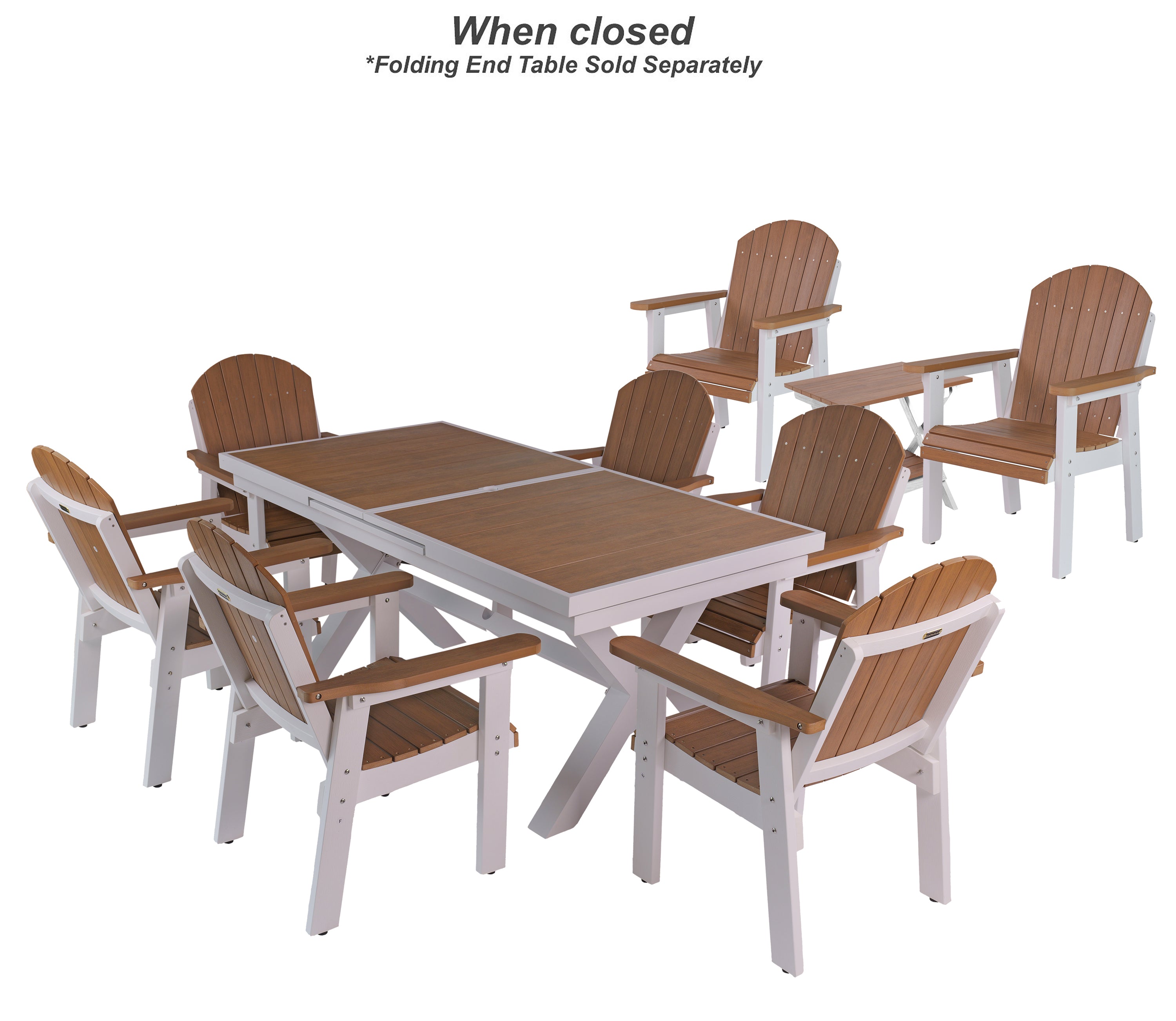 9-Piece Extension Adirondack Dining Table Set