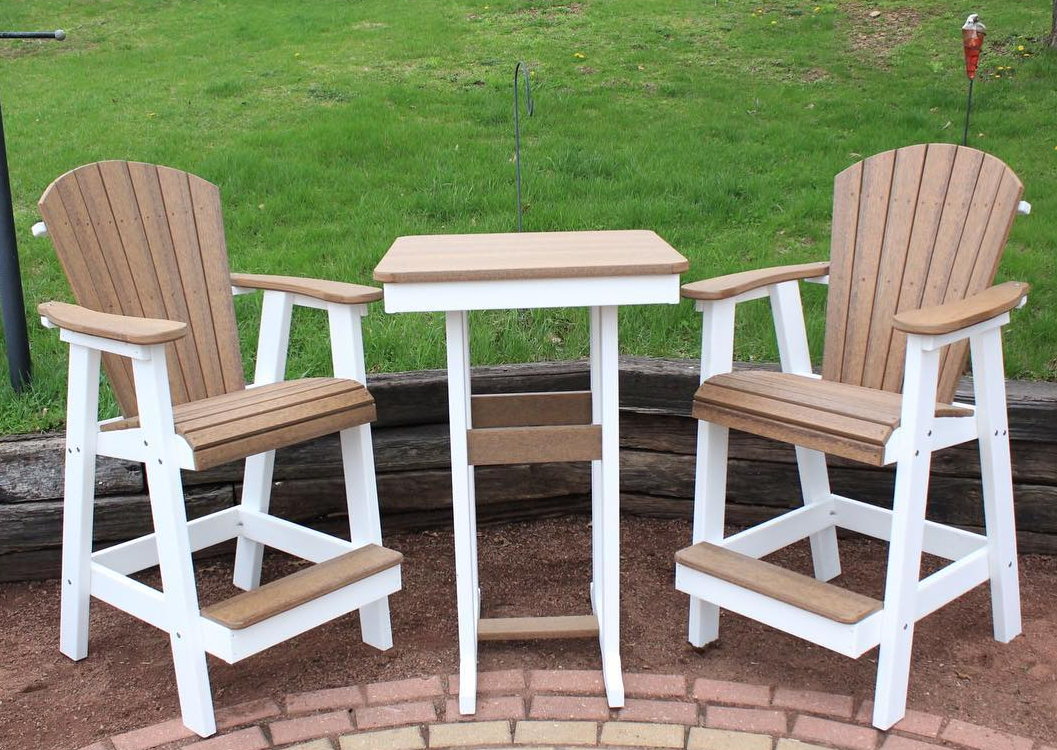 DURAWEATHER POLY® Adirondack Bistro Dining Table Set Bar Height