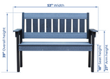 DuraWeather Poly ENGLISH Garden Mission Bench