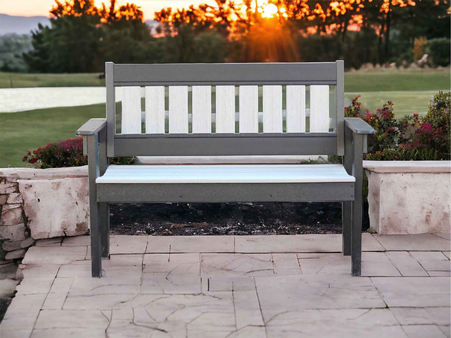 DuraWeather Poly ENGLISH Garden Mission Bench