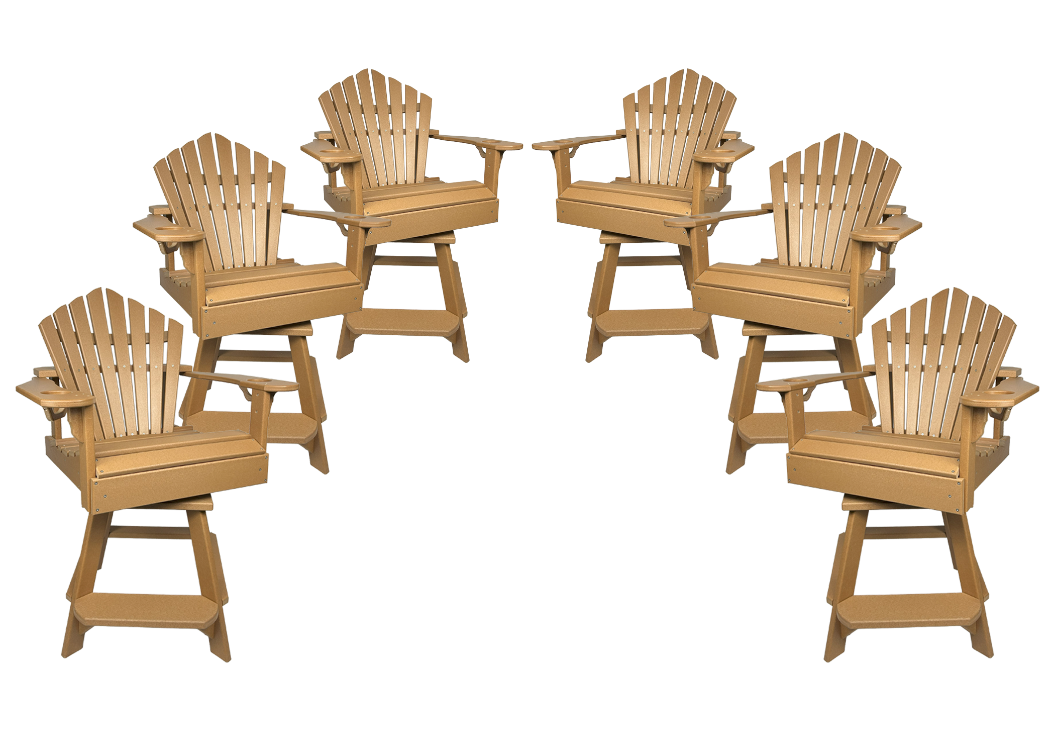 Set of 6 - Bridgewater Swivel Counter Chairs