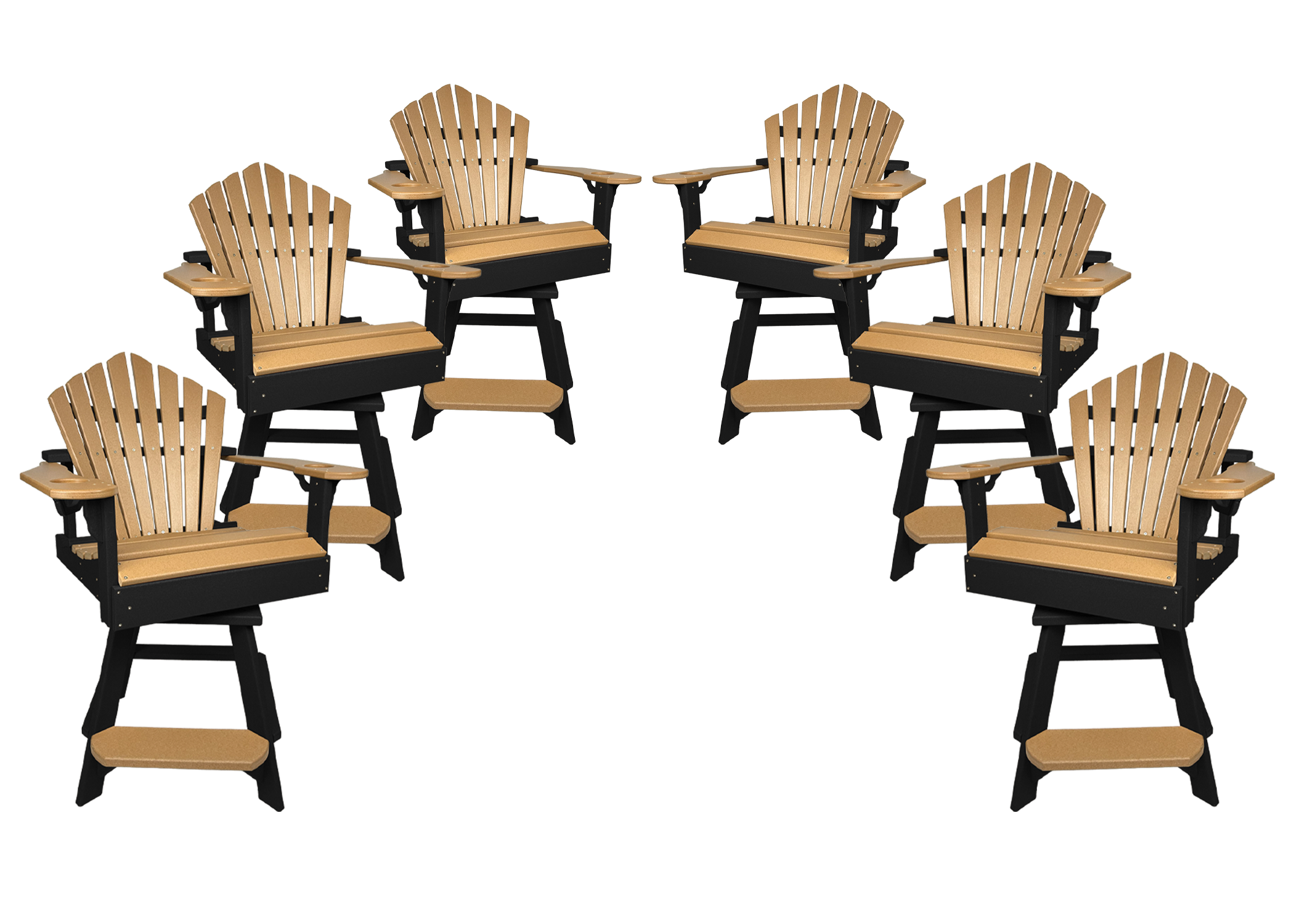 Set of 6 - Bridgewater Swivel Counter Chairs