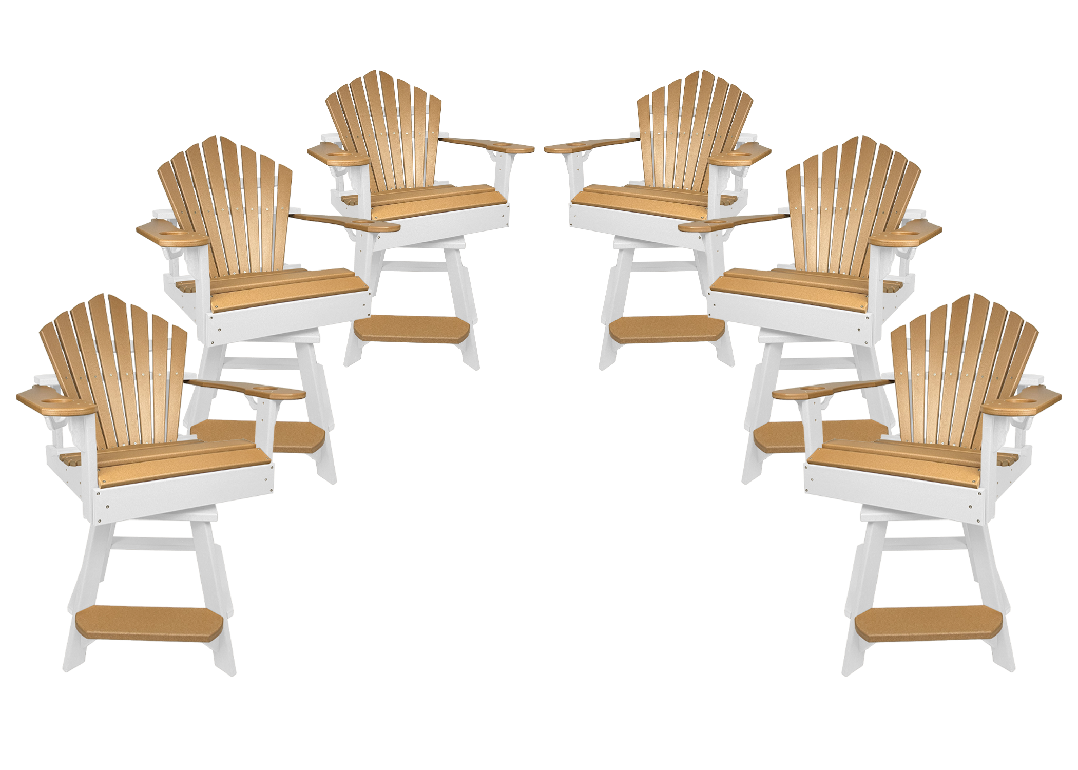 Set of 6 - Bridgewater Swivel Counter Chairs
