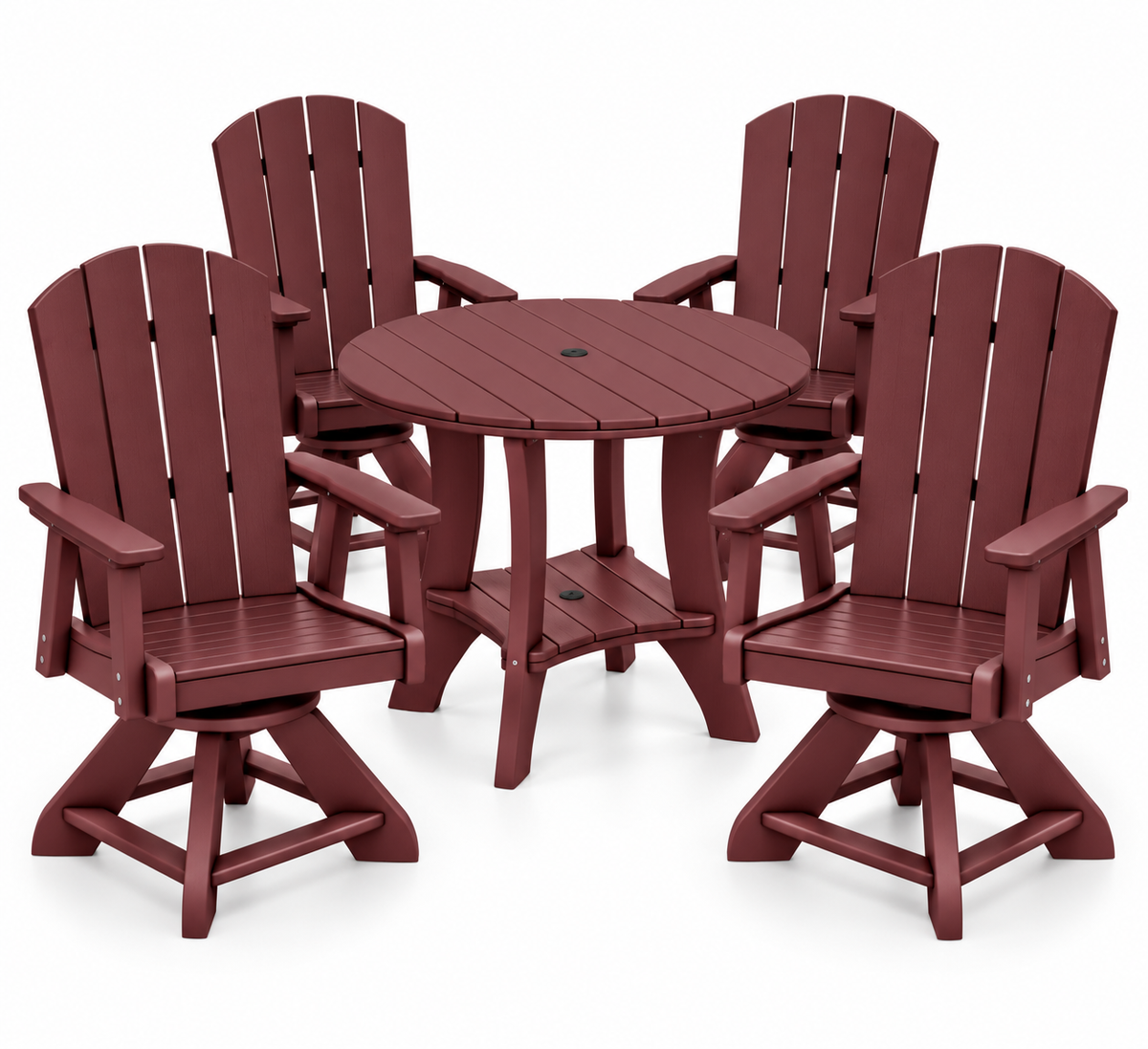 5-Piece Haven 36" Round Swivel Dining Set