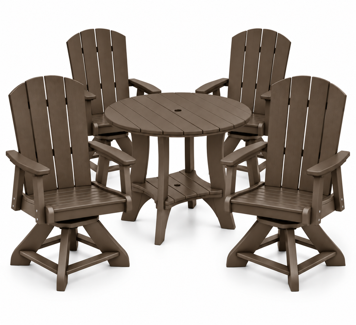 5-Piece Haven 36" Round Swivel Dining Set