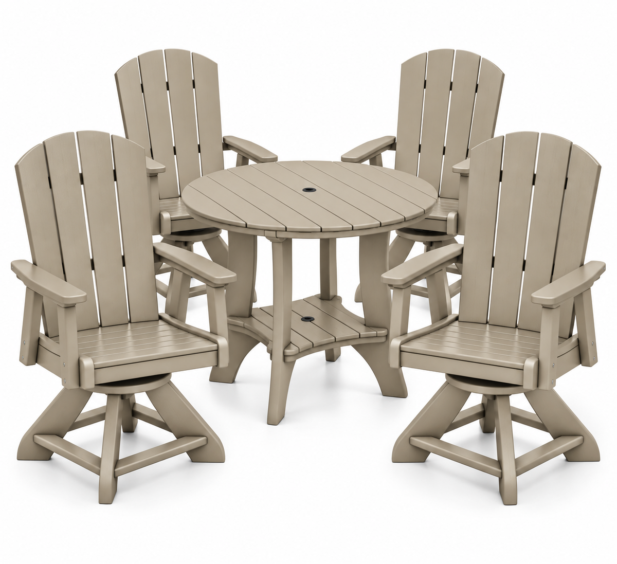 5-Piece Haven 36" Round Swivel Dining Set
