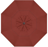 QUICK SHIP - 9'ft Push Button Tilt Umbrella Sunbrella® And 55lbs Base With Wheels