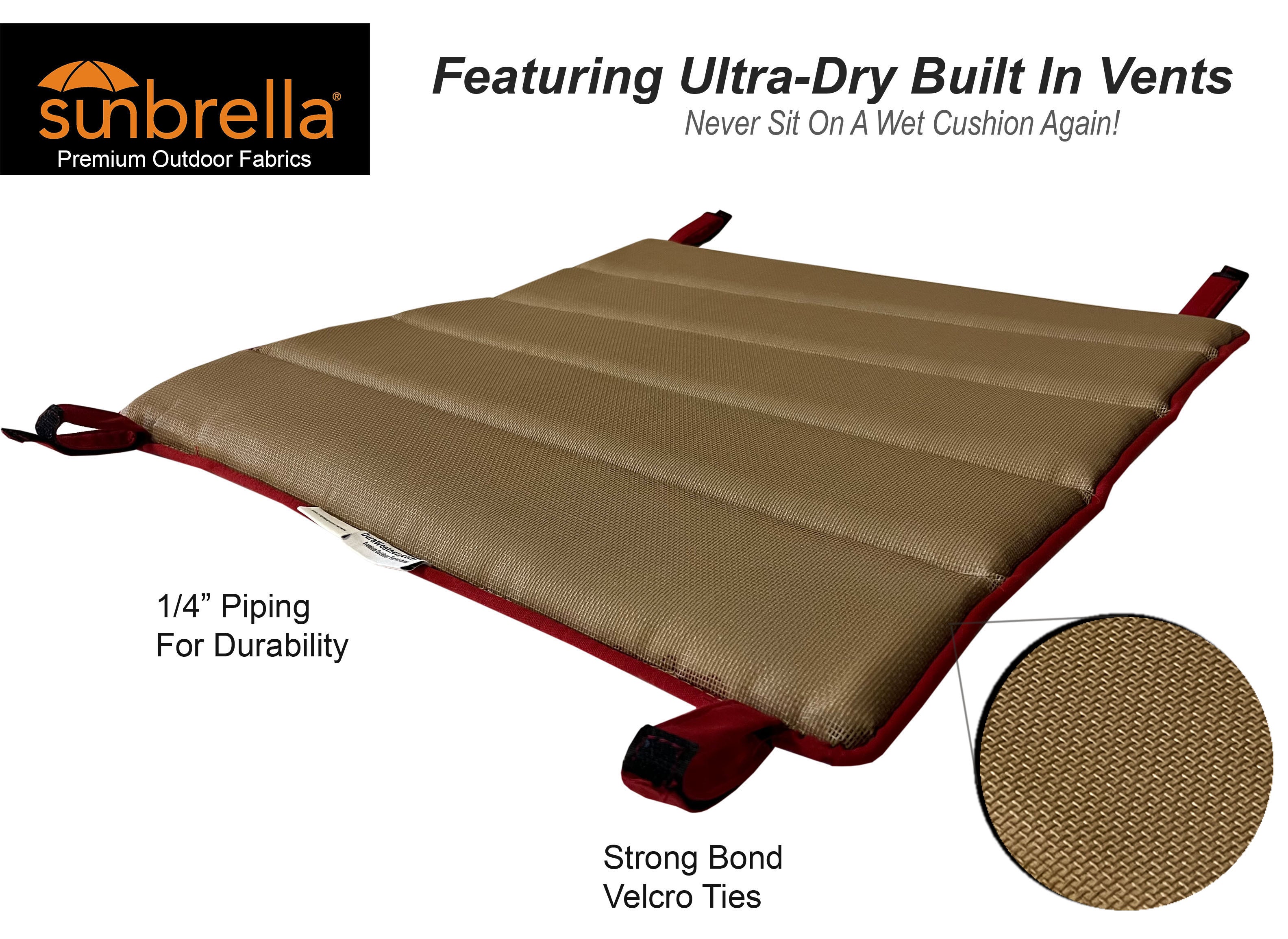 Dining, Counter, Rocker, & Glider Chair Seat Cushions Sunbrella® Fabric (18 Colors Options!)