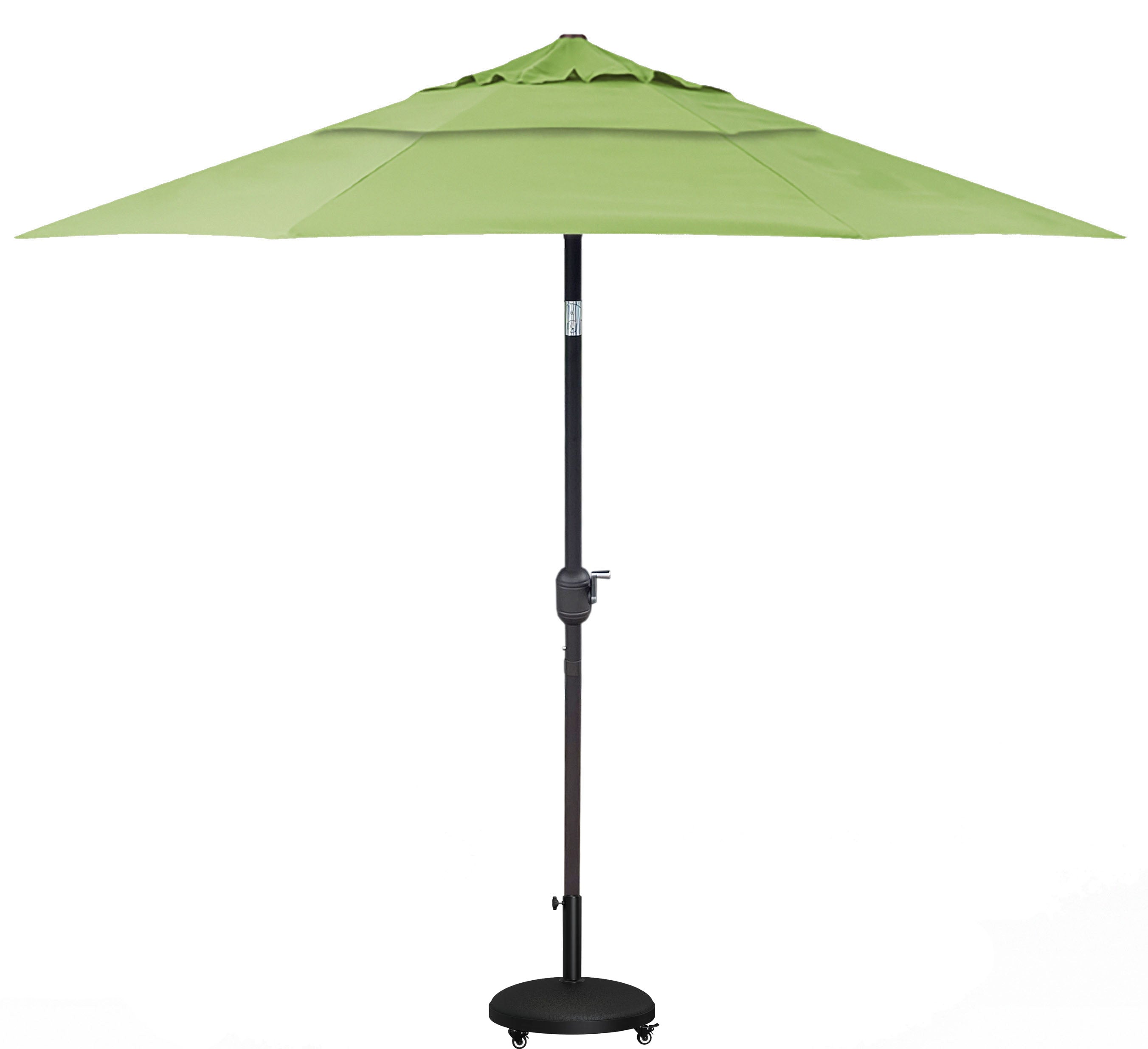 DURAWEATHER POLY® 9'ft Patio Umbrella Push Button Tilt Double Wind Vents Includes Base in Sunbrella Fabrics