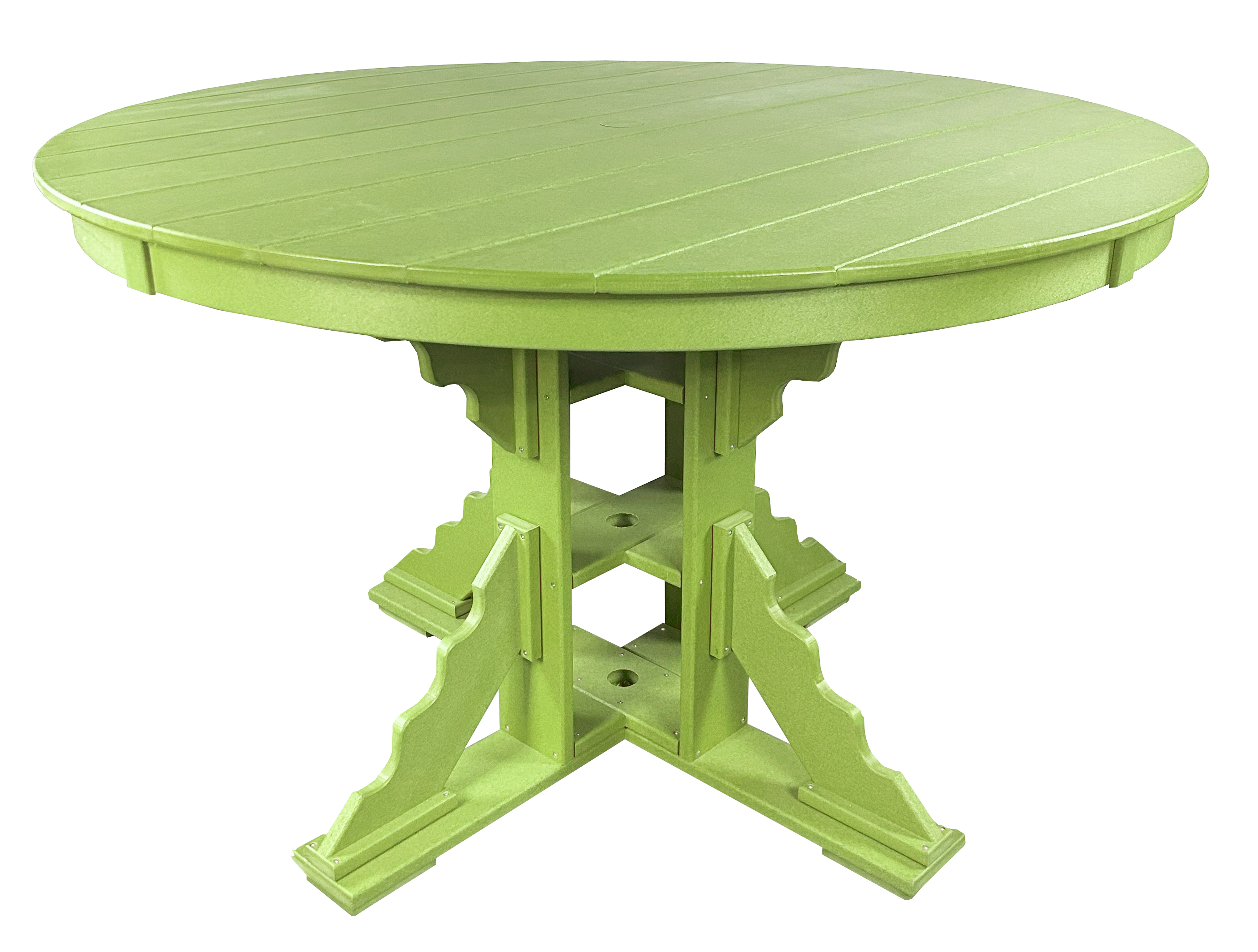 7-Piece 60”rd. Bridgewater Dining Set With Built In Cupholders