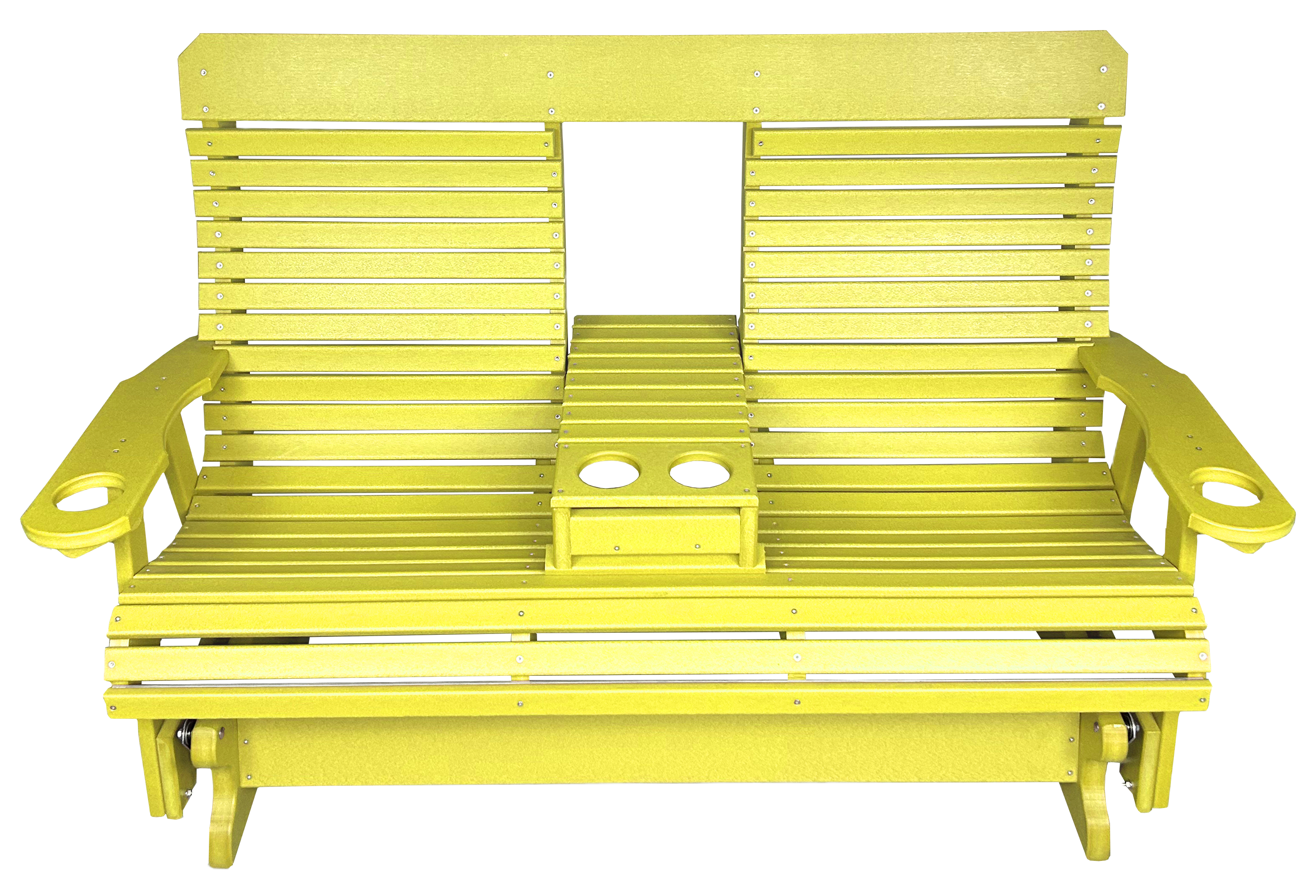 5’ft Rolled Back Loveseat Glider With Fold Down Console