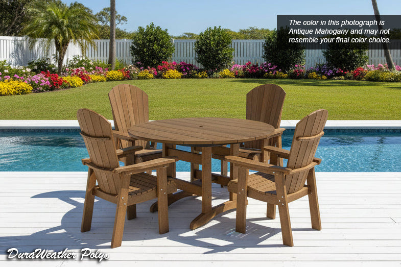 5-Piece Lakeside Adirondack Dining Table Set