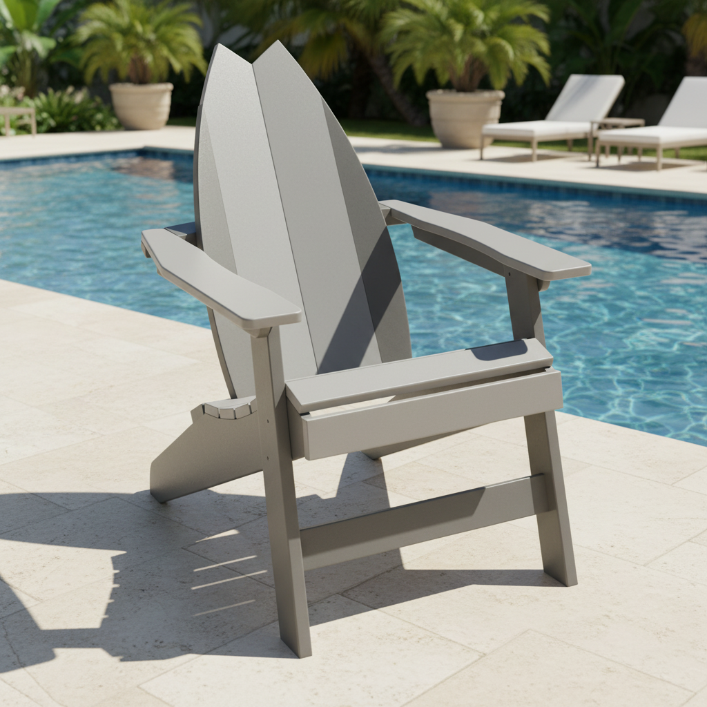 DuraWeather Poly SURFBOARD ADIRONDACK-TAIL CHAIR