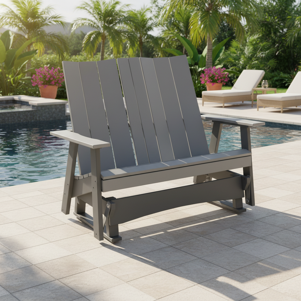 DuraWeather Poly MODERN 4 GLIDER BENCH