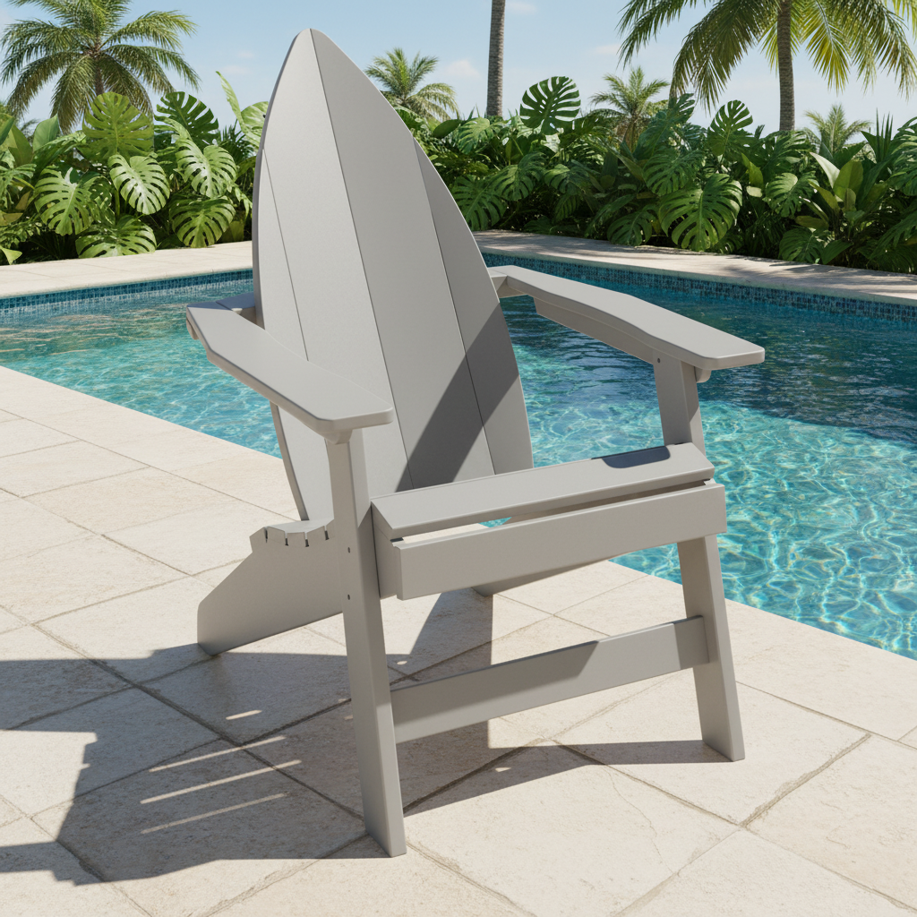 DuraWeather Poly SURFBOARD ADIRONDACK-NOSE CHAIR