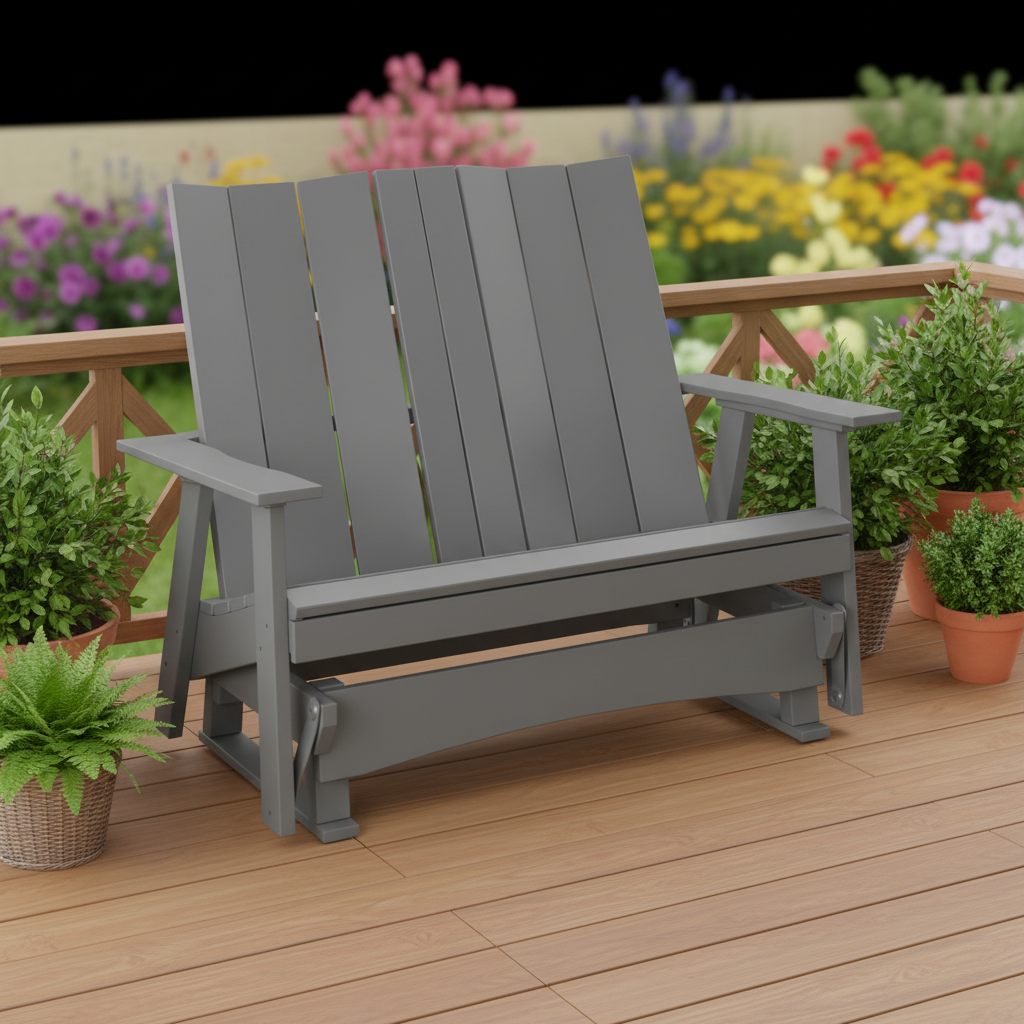 DuraWeather Poly MODERN 4 GLIDER BENCH