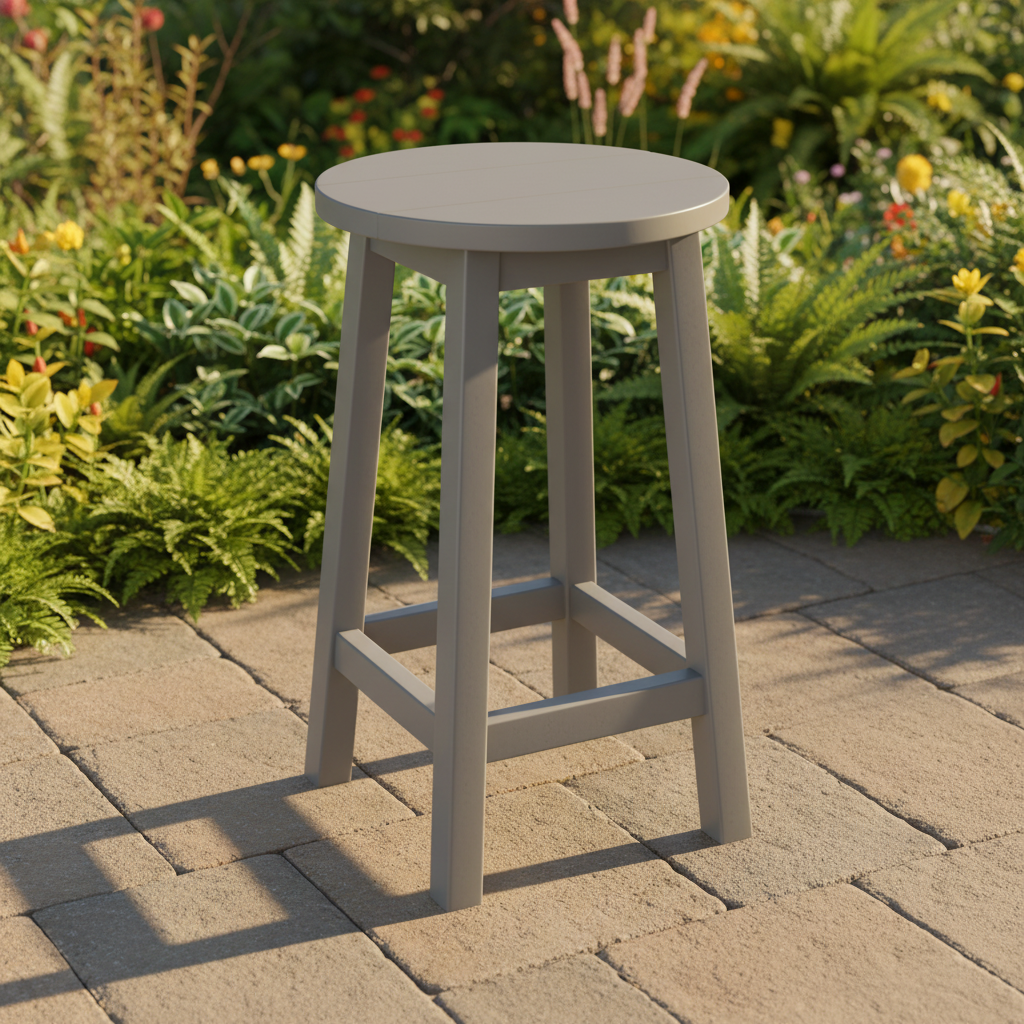 DuraWeather Poly ROUND BAR STOOL
