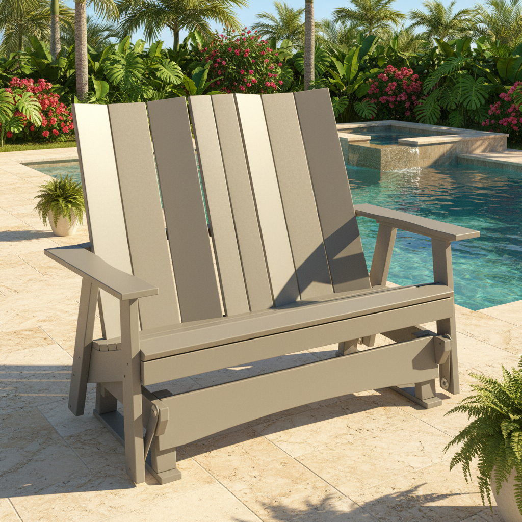 DuraWeather Poly MODERN 4 GLIDER BENCH