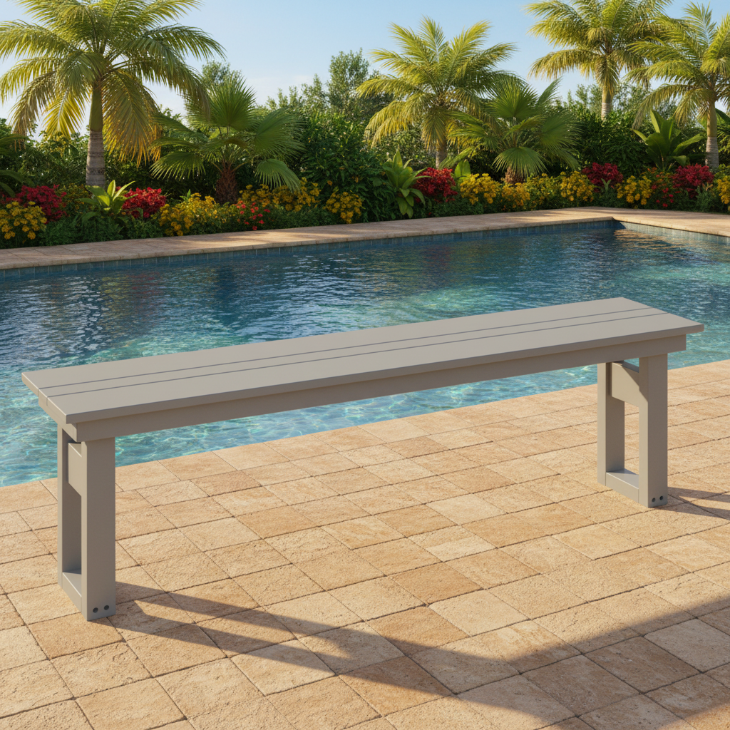 DuraWeather Poly MODERN 64 DINING BENCH