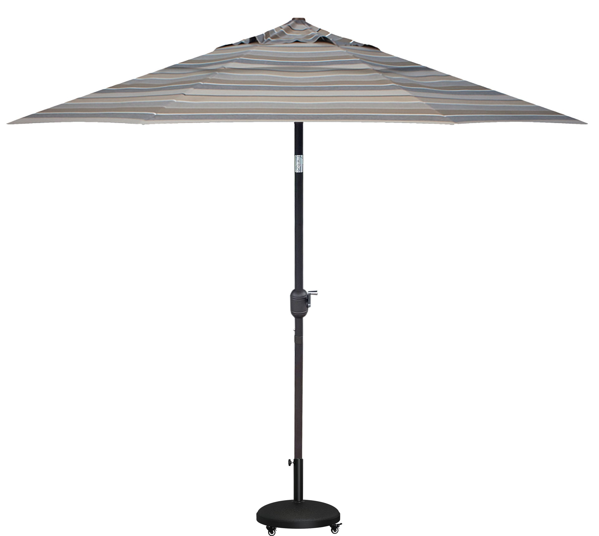 9'ft Patio Umbrella Push Button Tilt Double Wind Vents Includes Base Sunbrella
