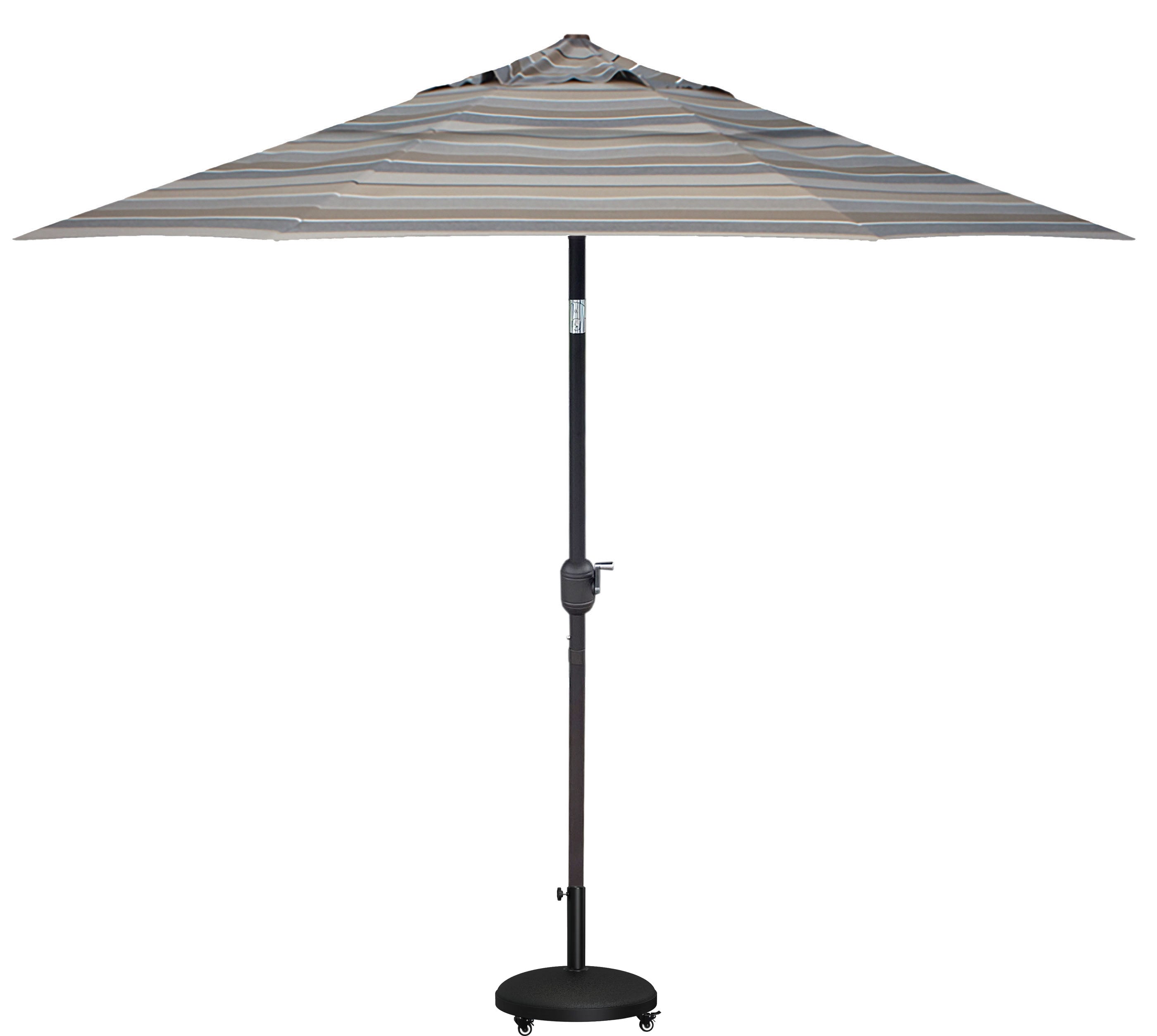 DURAWEATHER POLY® 9'ft Patio Umbrella Push Button Tilt Double Wind Vents Includes Base in Sunbrella Fabrics