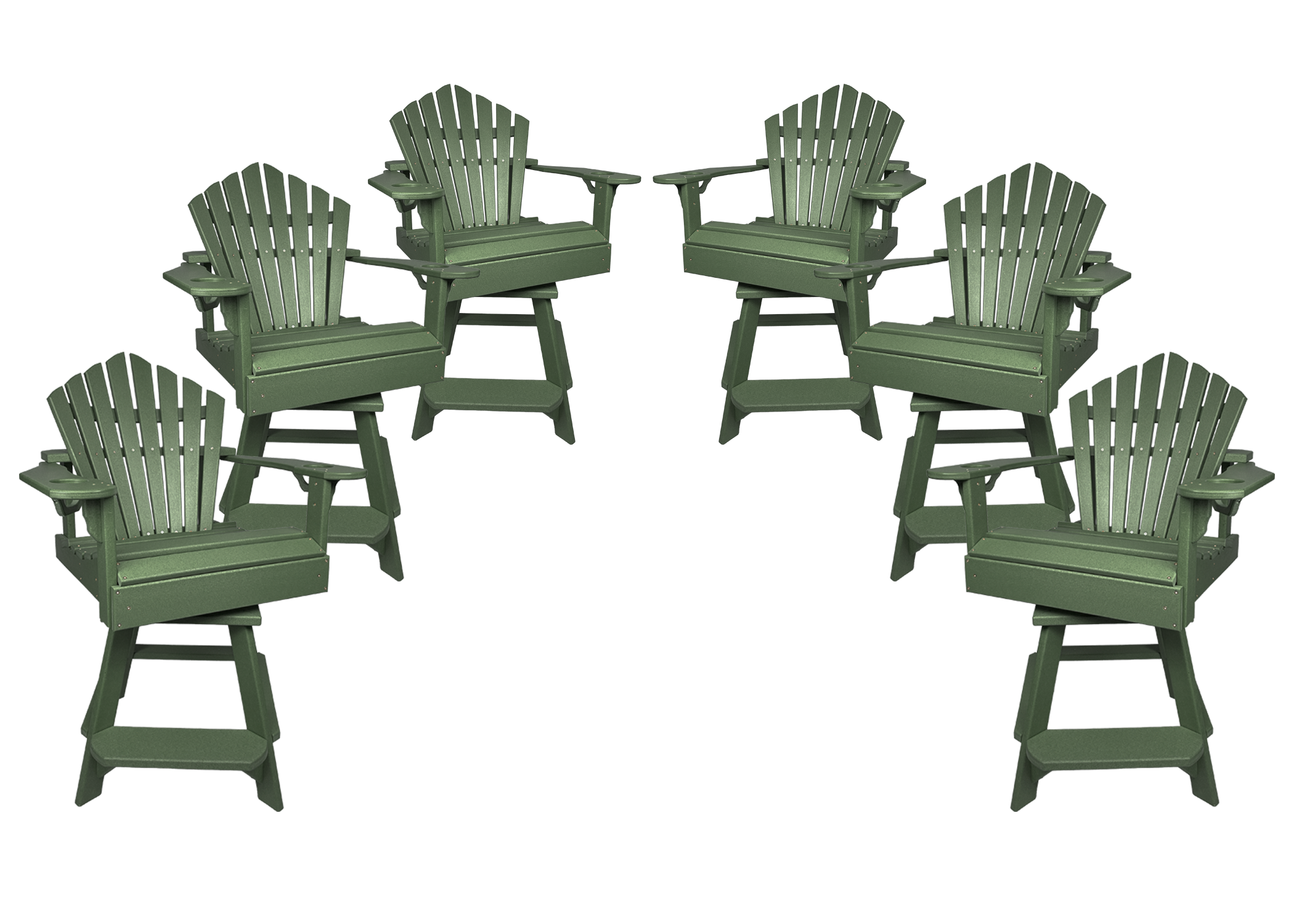 Set of 6 - Bridgewater Swivel Counter Chairs