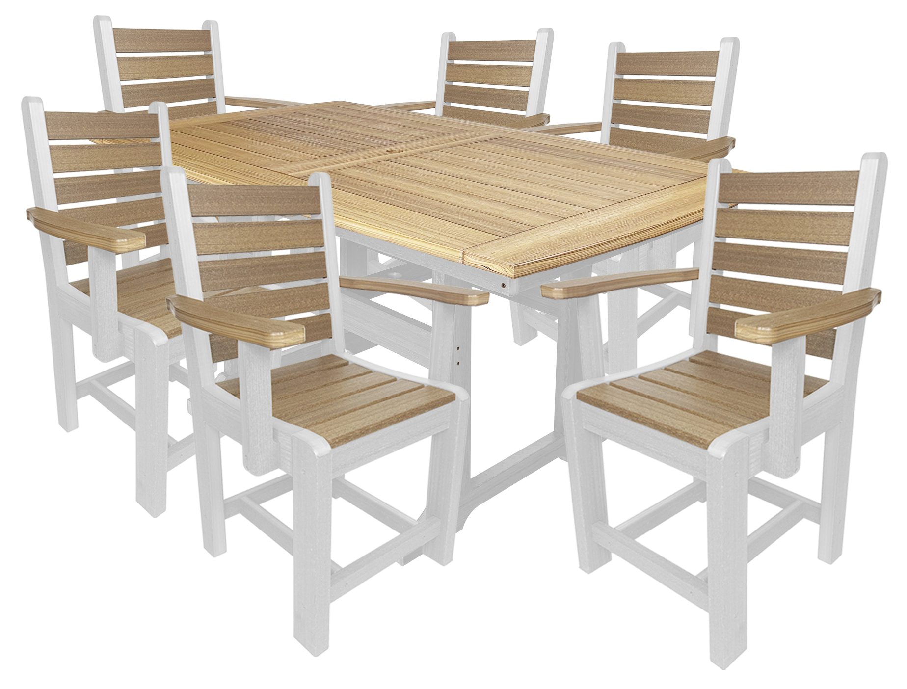 Ovation 7-Piece Dining Set (6) Arm Chairs