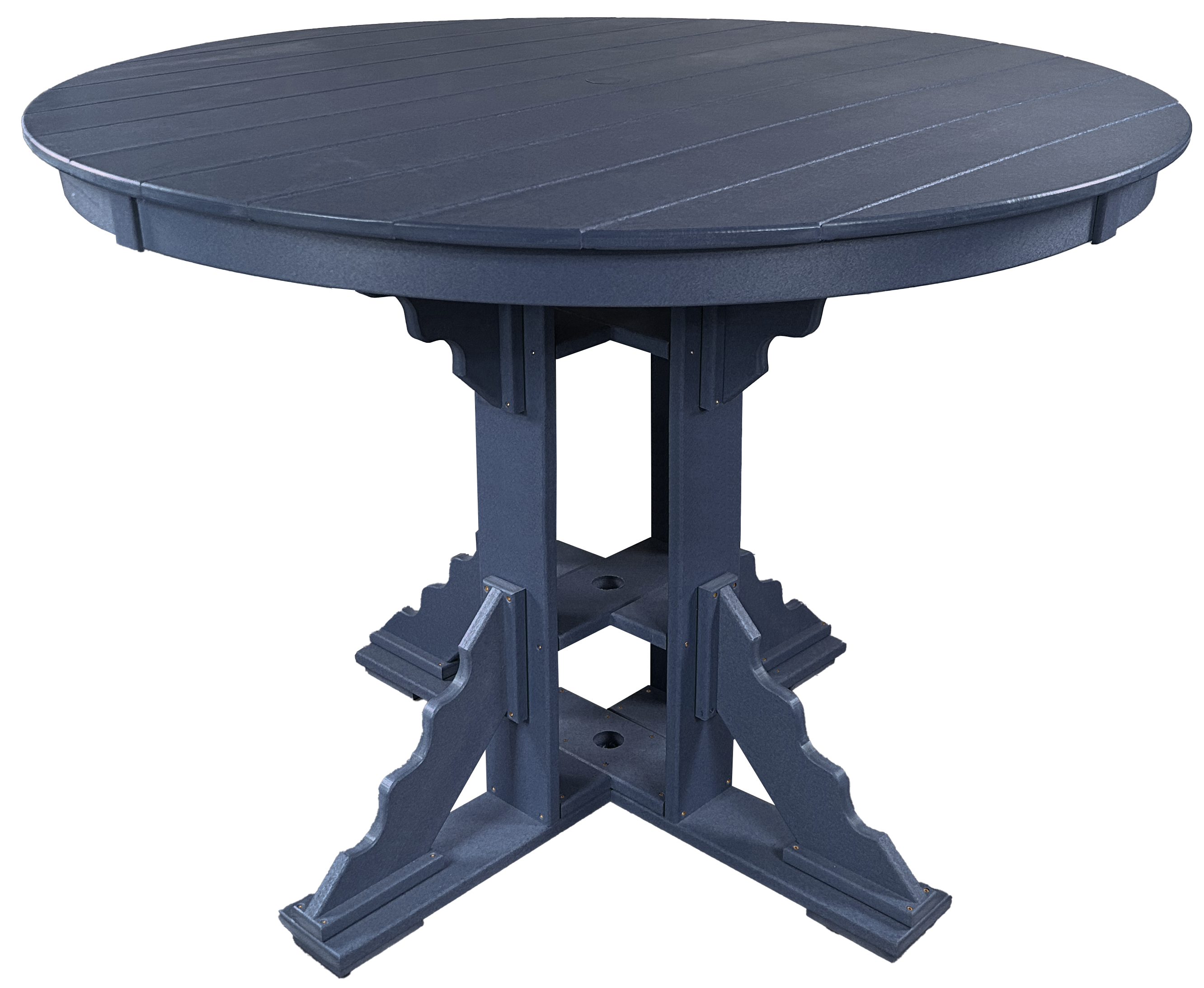 7-Piece 60”rd. Bridgewater Counter Swivels With Built In Cupholders Set