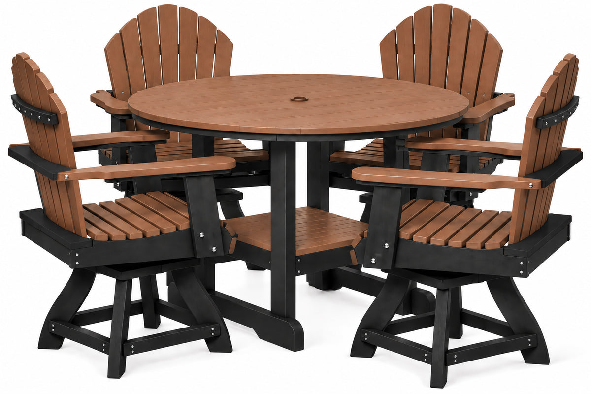 5-Piece Nantucket Swivel Dining Table Set
