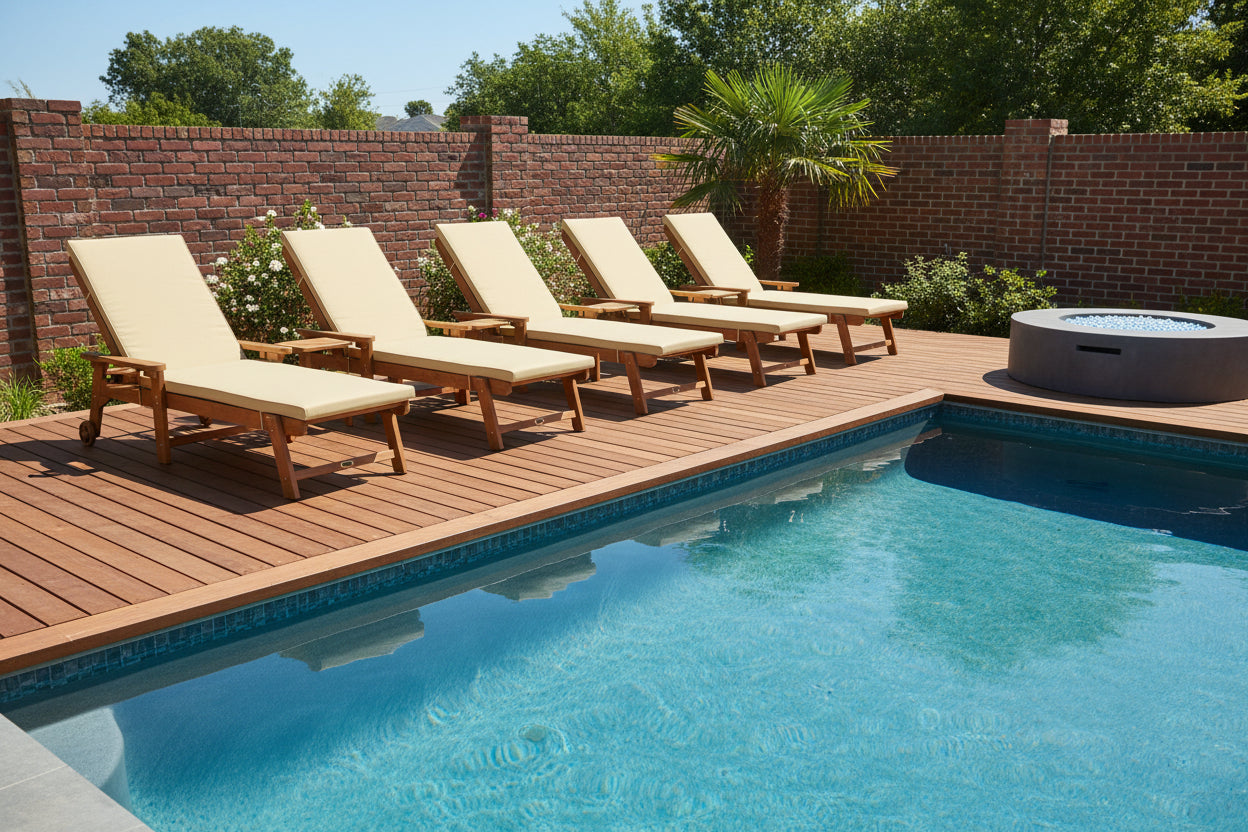 Chaise Lounge With Adjustable Back, Wheels, & Free Cushion