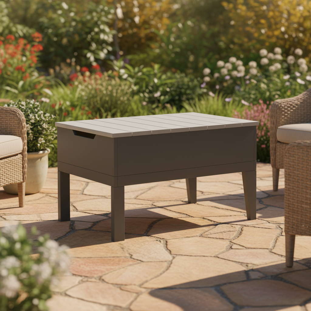 DuraWeather Poly BREEZE DEEP SEAT STORAGE/ICE TABLE