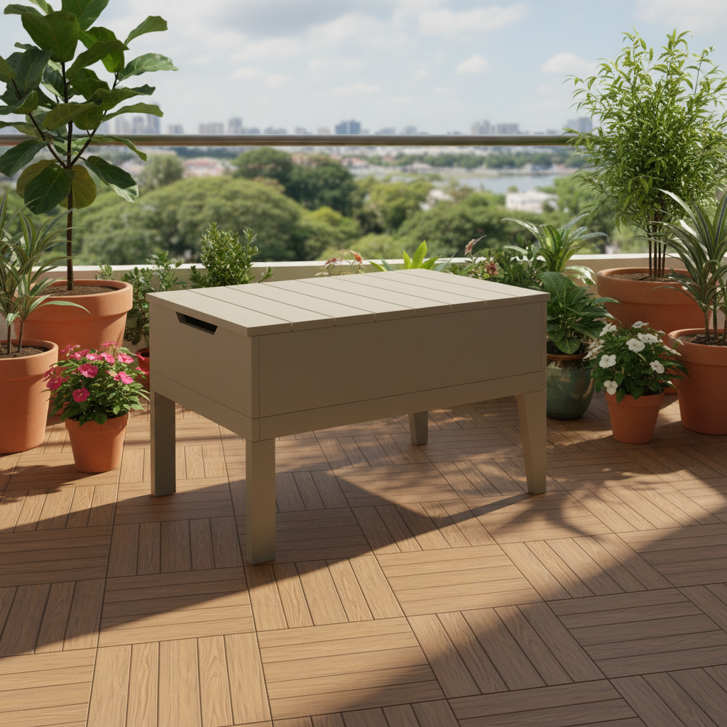DuraWeather Poly BREEZE DEEP SEAT STORAGE/ICE TABLE