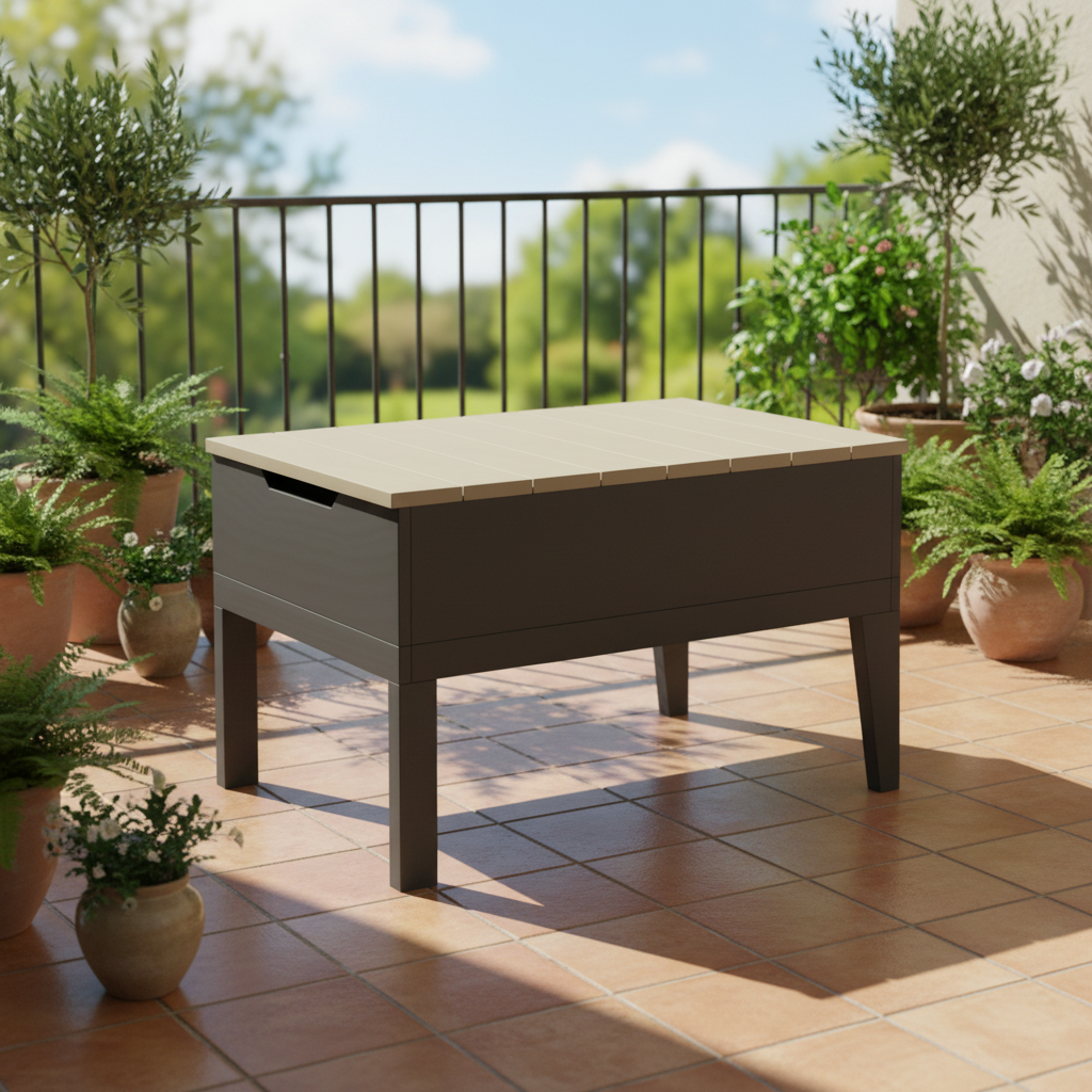 DuraWeather Poly BREEZE DEEP SEAT STORAGE/ICE TABLE