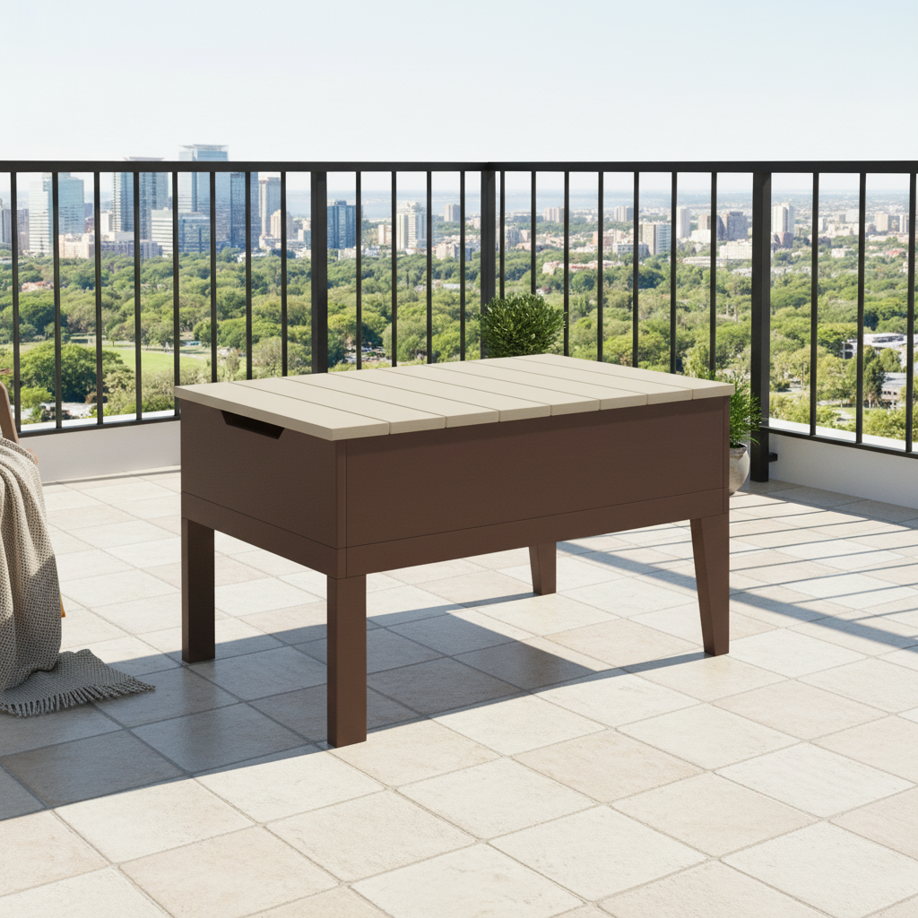 DuraWeather Poly BREEZE DEEP SEAT STORAGE/ICE TABLE