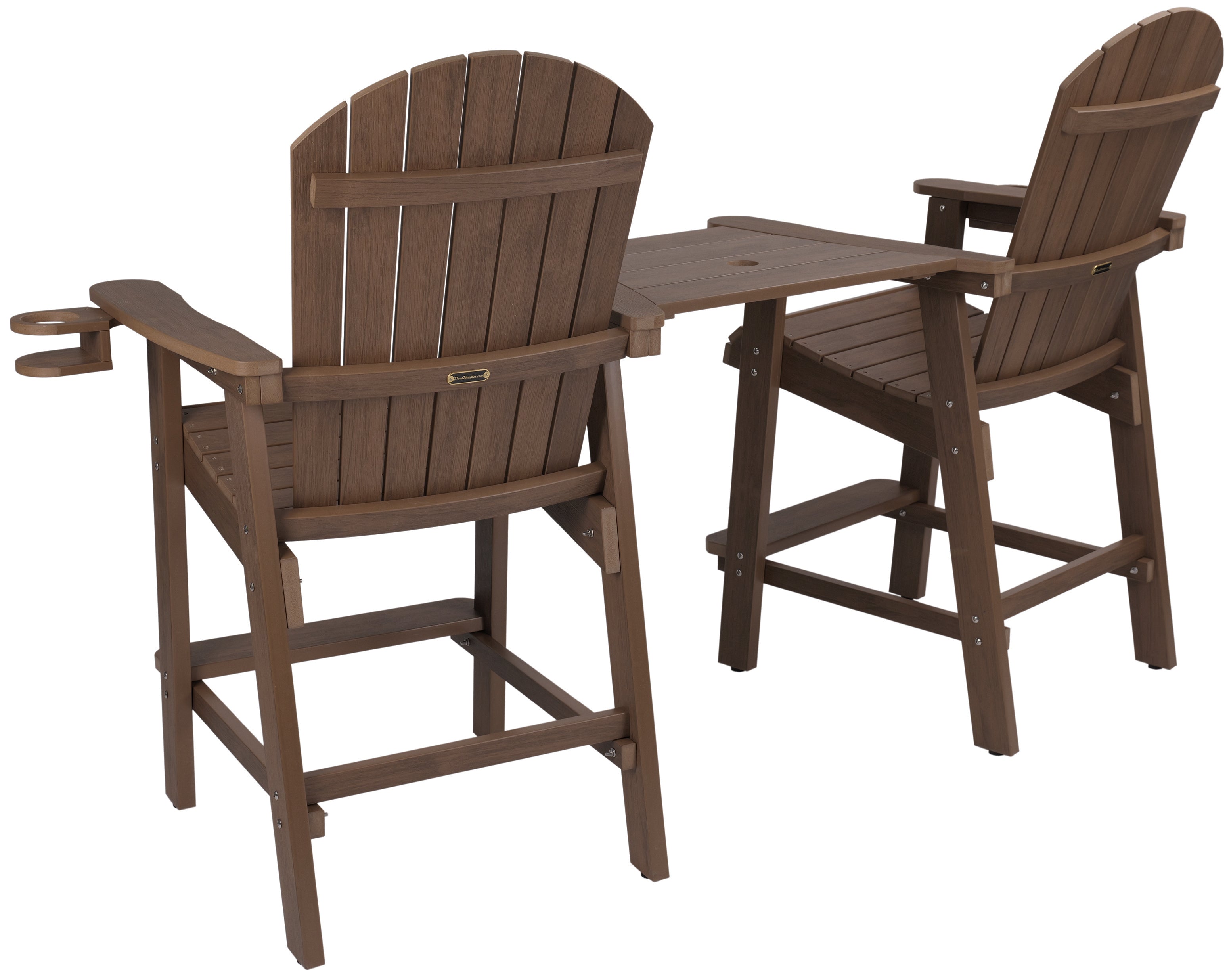 DURAWEATHER POLY® Counter Height Bistro Tete-a-tete With Cupholders