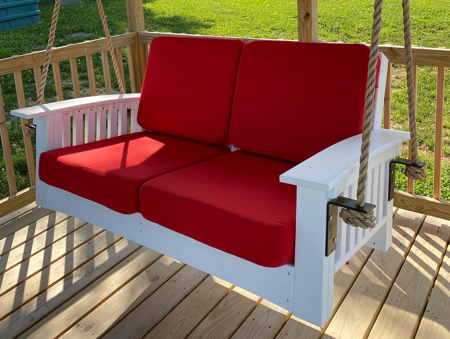 DuraWeather Poly Princeton Estates Loveseat Swing