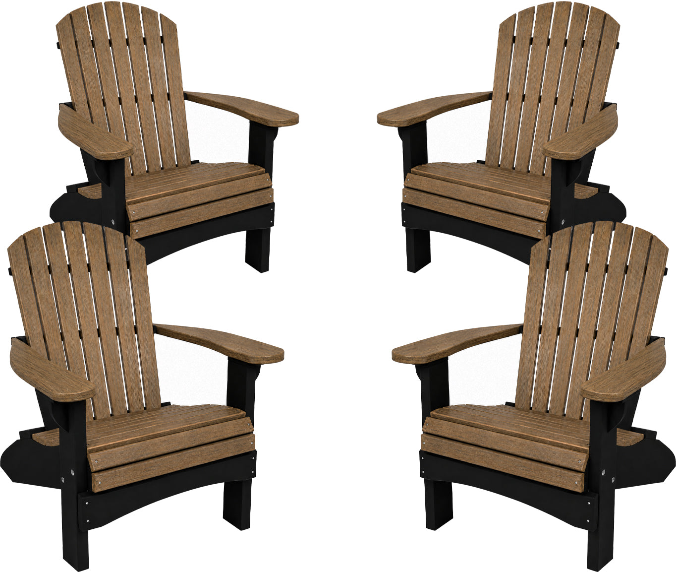 Set of 4 Adirondack Chairs Original King Size