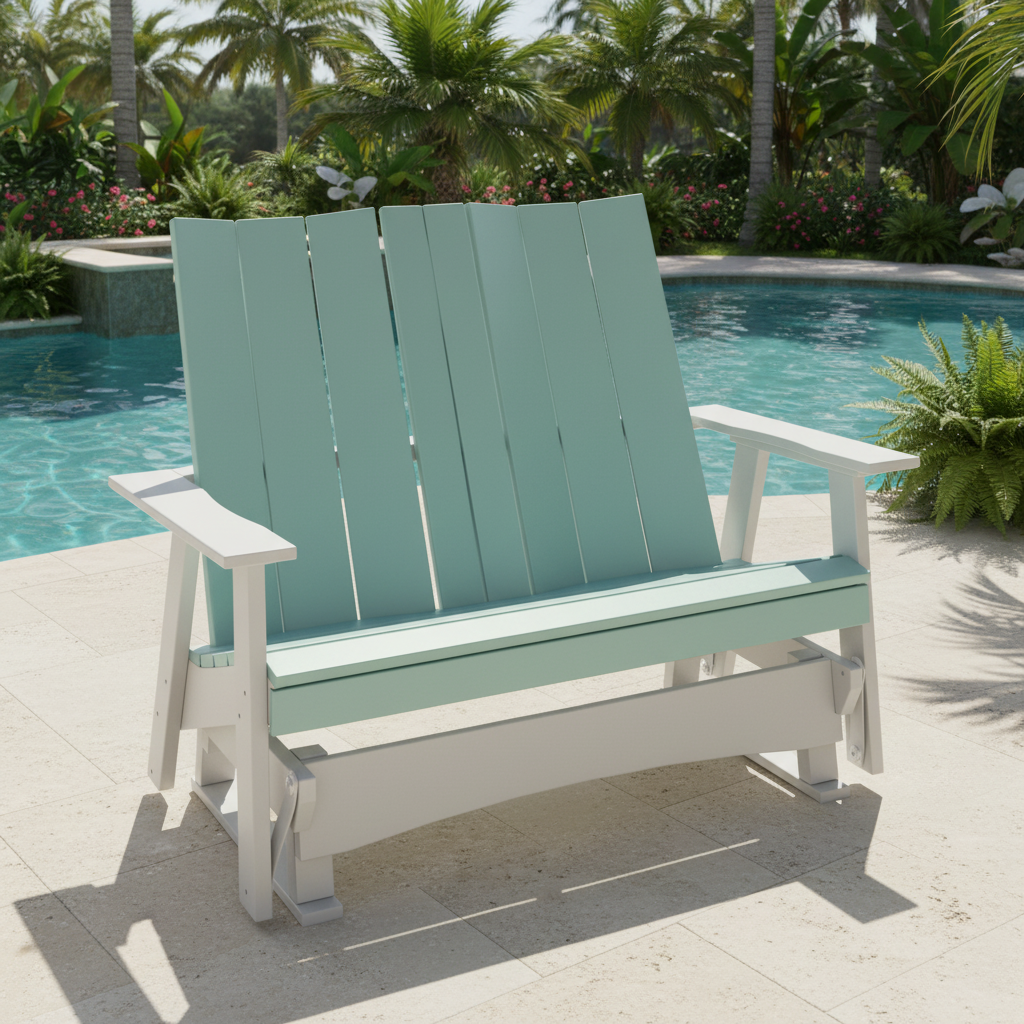 DuraWeather Poly MODERN 4 GLIDER BENCH