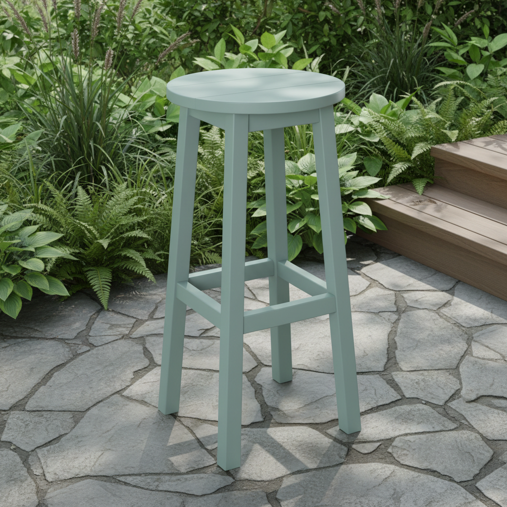DuraWeather Poly ROUND BAR STOOL