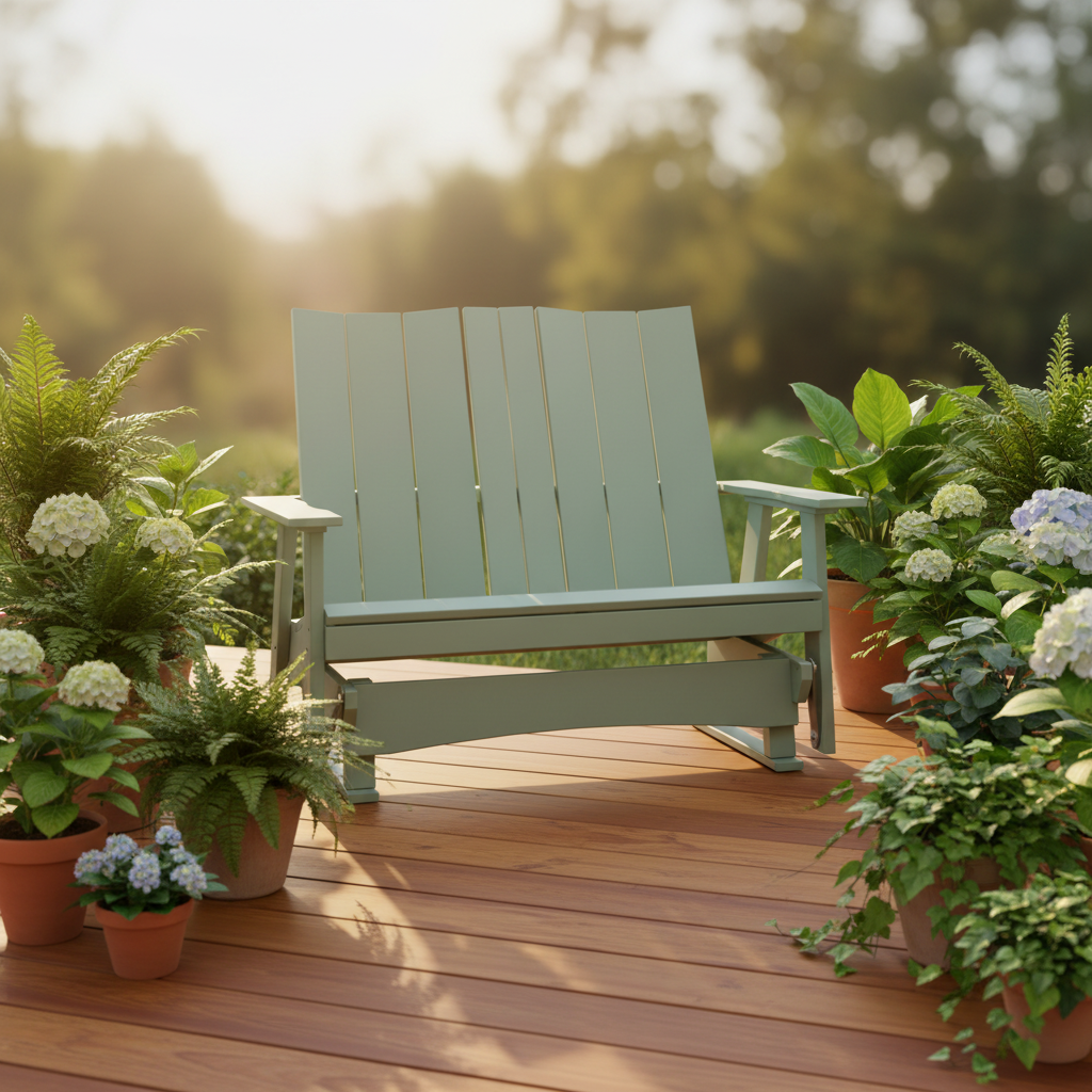 DuraWeather Poly MODERN 4 GLIDER BENCH