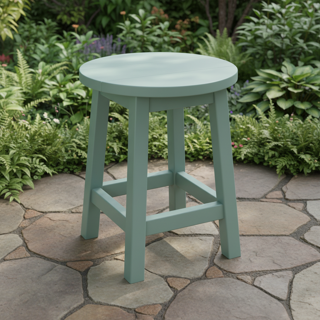 DuraWeather Poly ROUND BAR STOOL