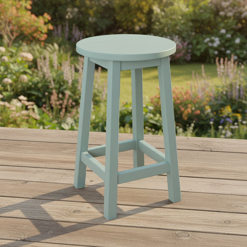 DuraWeather Poly ROUND BAR STOOL