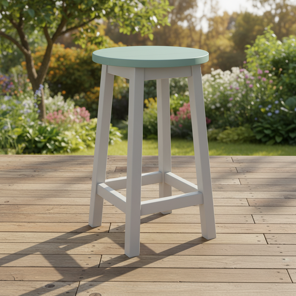 DuraWeather Poly ROUND BAR STOOL